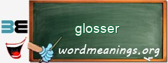WordMeaning blackboard for glosser